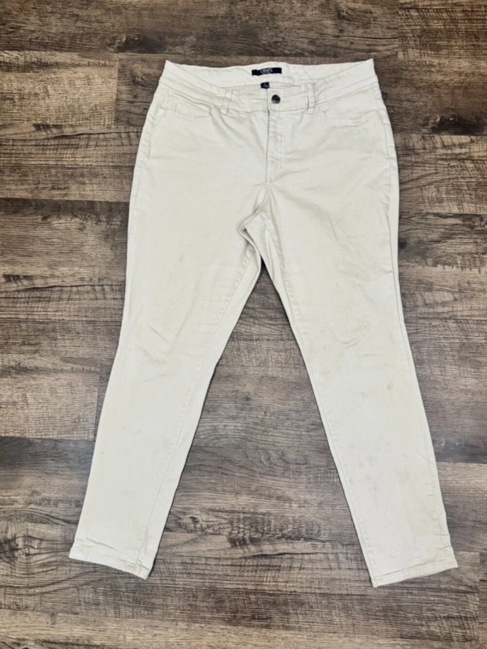 Chaps Size 12 Beige Cream Jeans Casual Western USA Women's Denim